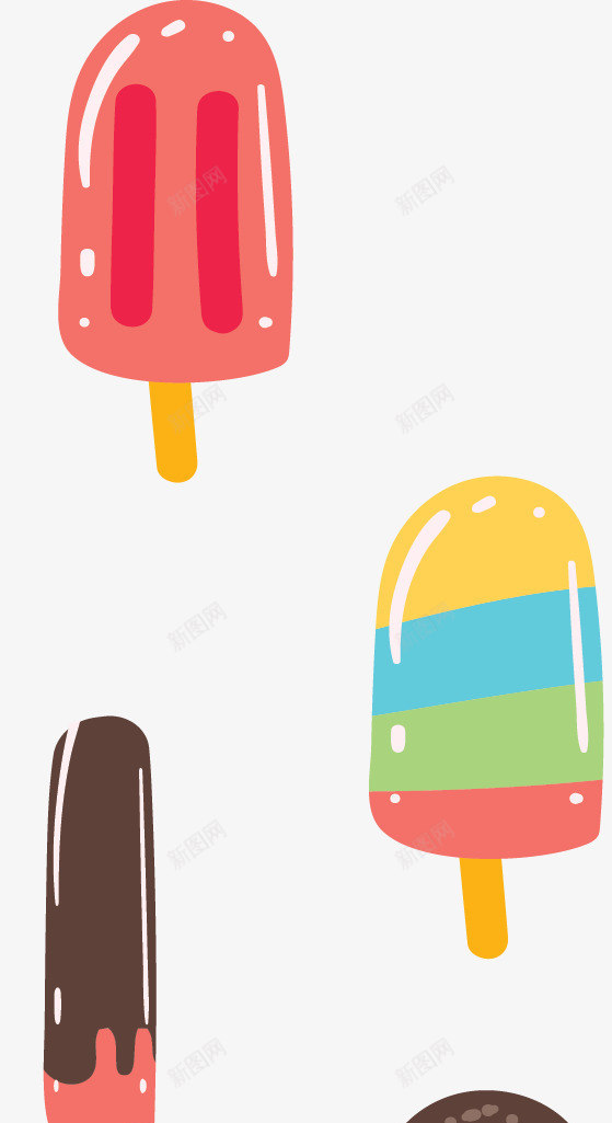 夏季冰爽彩色冰棒矢量图ai免抠素材_新图网 https://ixintu.com 冰棒 冰激凌 夏季 夏季冰棒 彩色冰棒 矢量png 矢量图