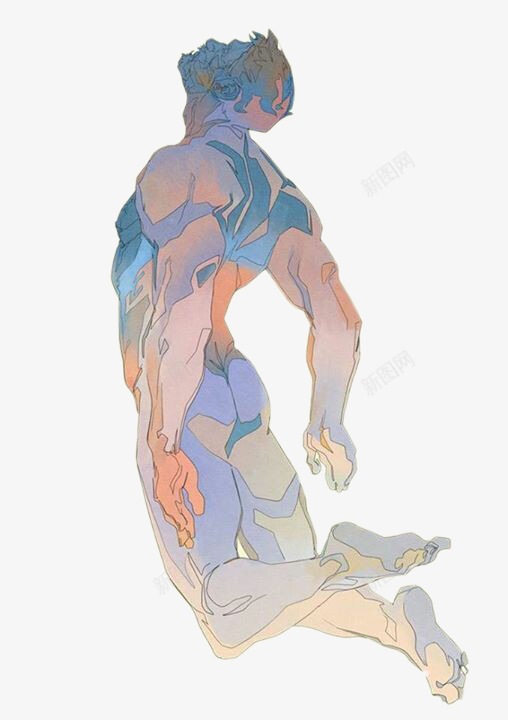 男人人体png免抠素材_新图网 https://ixintu.com 人体 卡通手绘 彩绘 男人