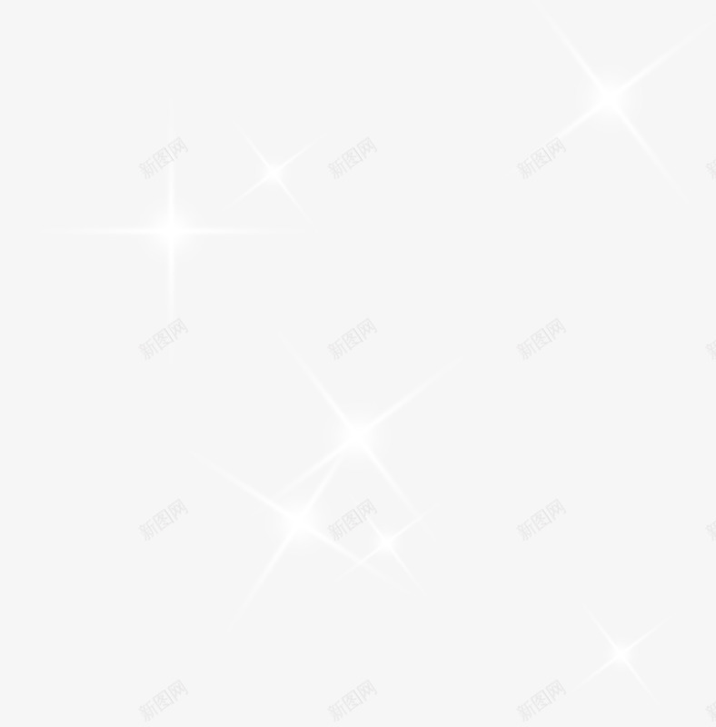 漂浮的星星png免抠素材_新图网 https://ixintu.com 十字架 星星 漂浮 白色