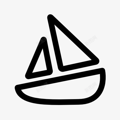 简单船图标png_新图网 https://ixintu.com 帆船 船