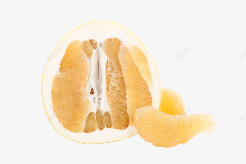 黄色剥开的黄肉蜜柚png免抠素材_新图网 https://ixintu.com 剥开的 果实 果肉 柚子 水果 白柚 秋冬水果 维生素C 蜜柚 黄色