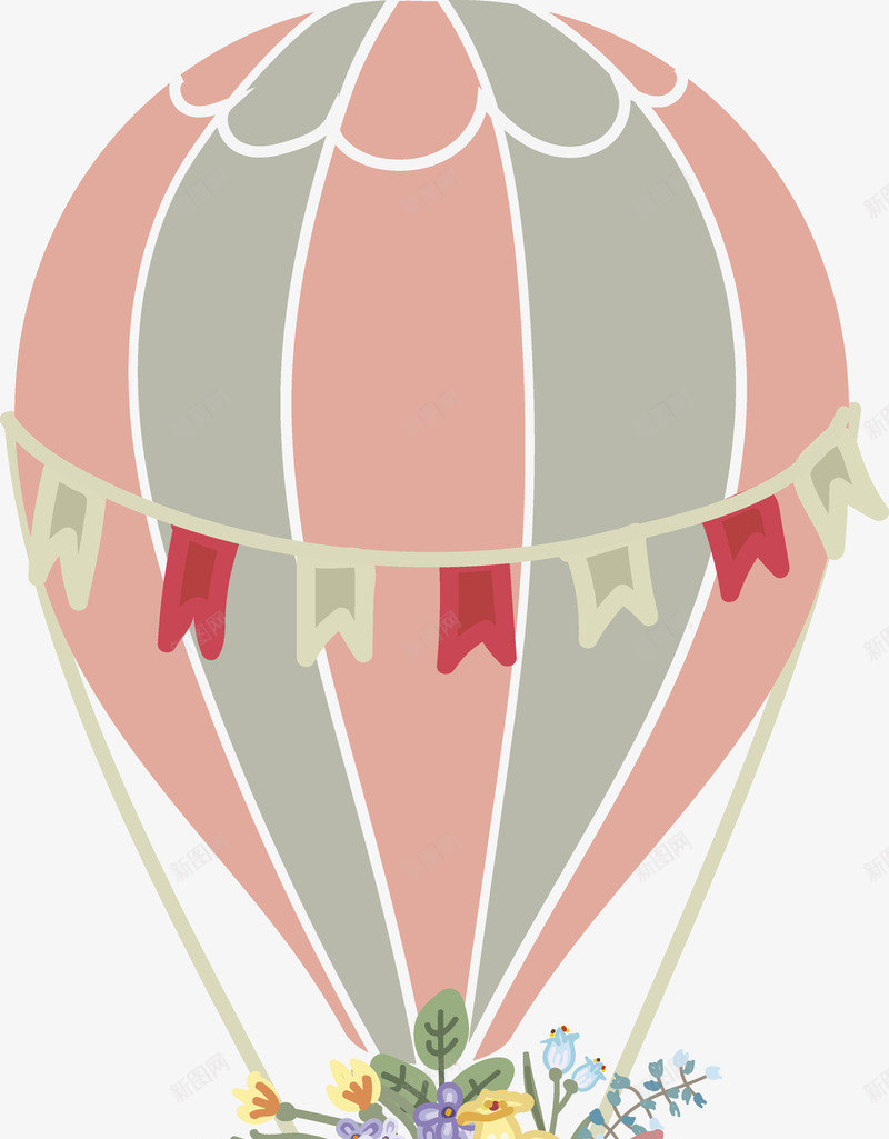 卡通手绘美丽的花朵png免抠素材_新图网 https://ixintu.com 创意 动漫动画 卡通手绘 彩色 绿叶 美丽的花朵 降落伞