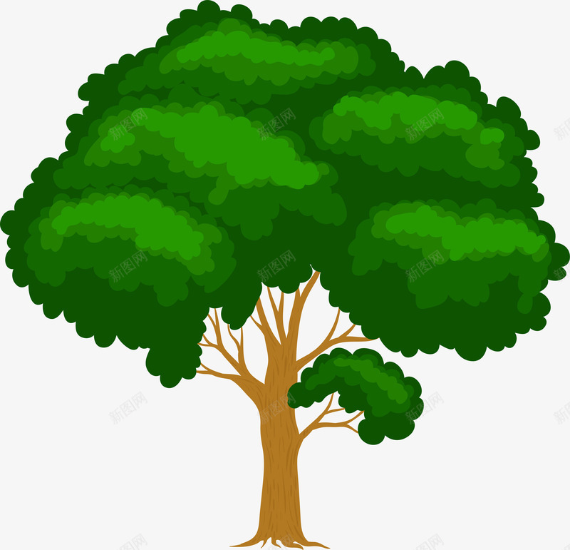 卡通手绘春天树木png免抠素材_新图网 https://ixintu.com 卡通大树 卡通树木 卡通树装饰 手绘树 春天 春天树木