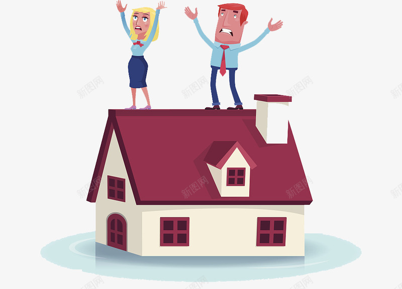 插图洪灾被困的人png免抠素材_新图网 https://ixintu.com 求救 洪水自然灾害 洪灾 等待救援 紧急救援 被困的人