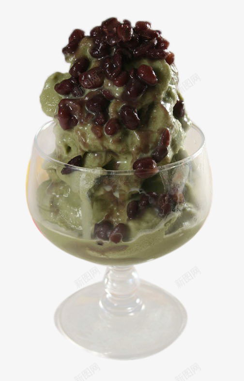 芒茶红豆冰沙png免抠素材_新图网 https://ixintu.com 产品实物 冰爽 冷饮 夏日 美味的鲜奶红豆冰 芒茶红豆冰沙 酷饮