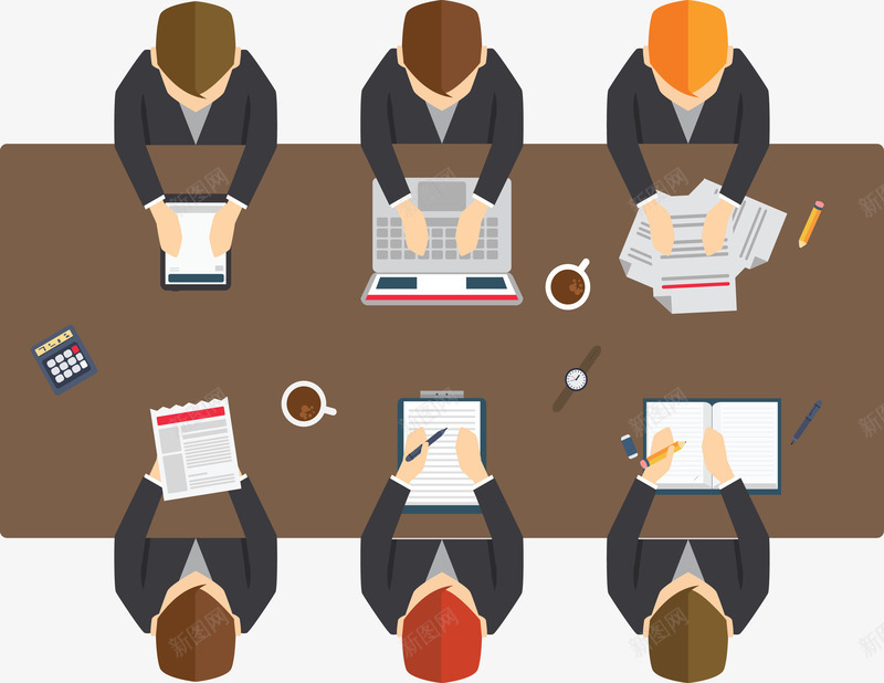 商务会议说明图矢量图ai免抠素材_新图网 https://ixintu.com ppt插图 分类标签 步骤目录 矢量图