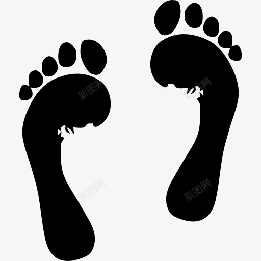人类的足迹图标png_新图网 https://ixintu.com 尺 形状 海滩 版画 赤脚