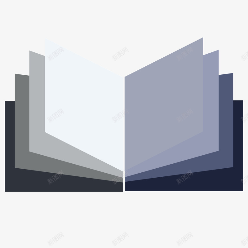 灰色课本png免抠素材_新图网 https://ixintu.com 分析 商务 学习 打开 渐变 灰色 课本