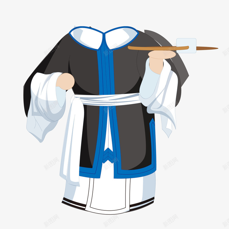 越剧戏曲女士孝服矢量图ai免抠素材_新图网 https://ixintu.com 女士 孝服 戏曲 越剧 矢量图