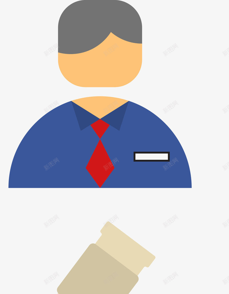 拍卖元素矢量图ai免抠素材_新图网 https://ixintu.com 卡通男人 拍卖 锤子 矢量图