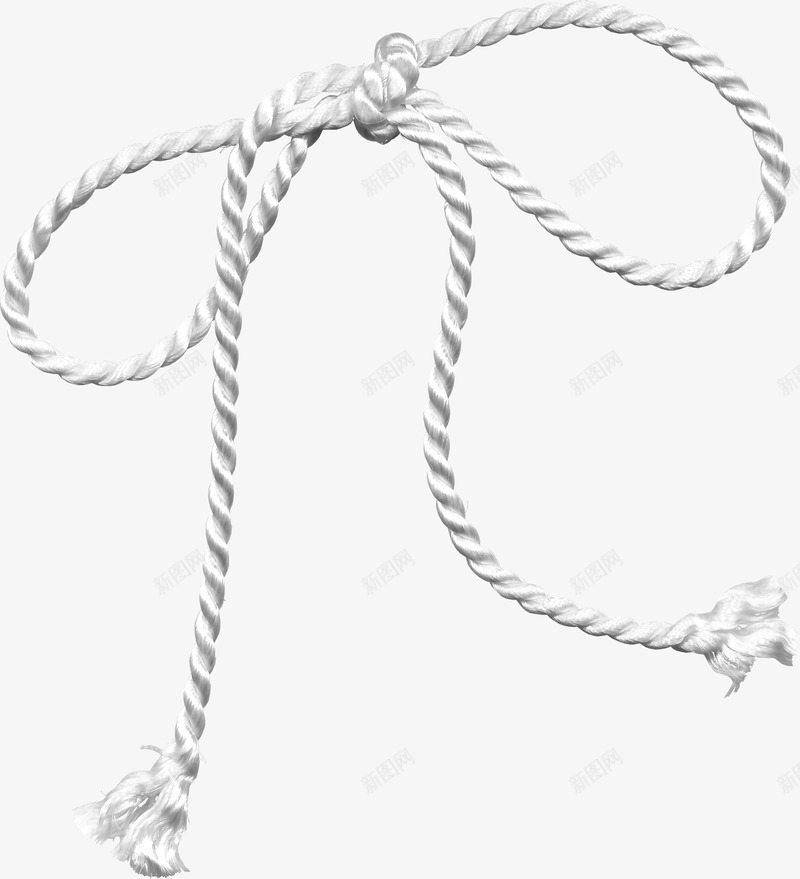 漂浮的白色绳子png免抠素材_新图网 https://ixintu.com 漂浮的绳子 绳具 绳子 绳结 麻绳