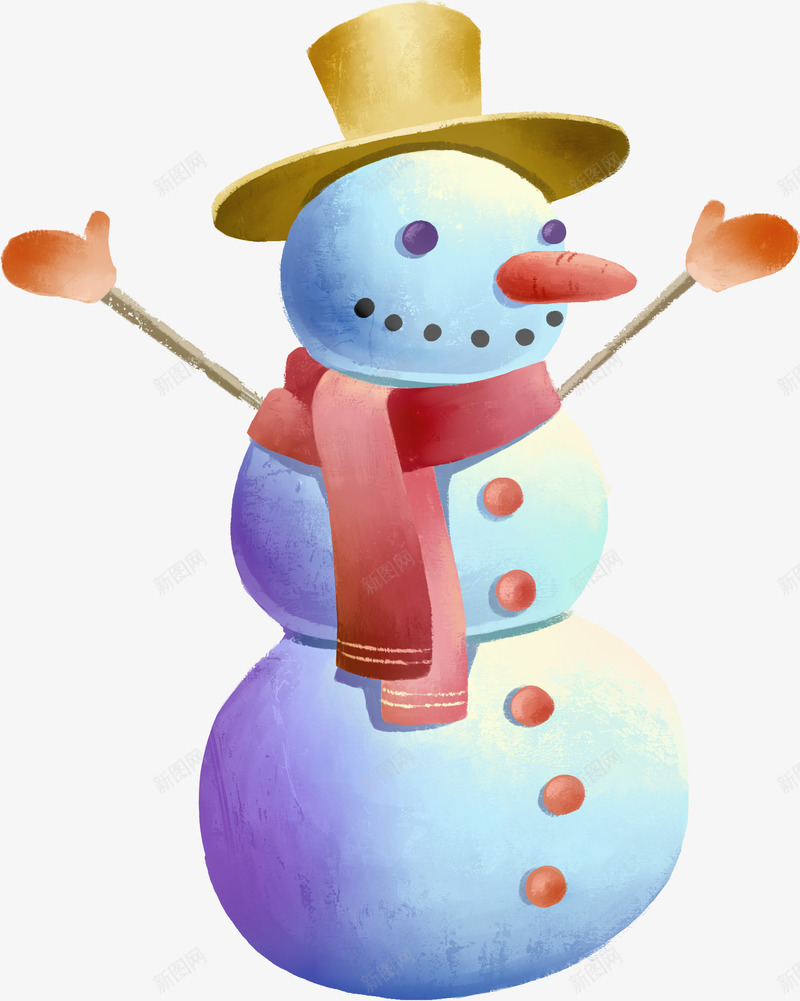 冬日带帽雪人创意png免抠素材_新图网 https://ixintu.com 冬日 创意 雪人