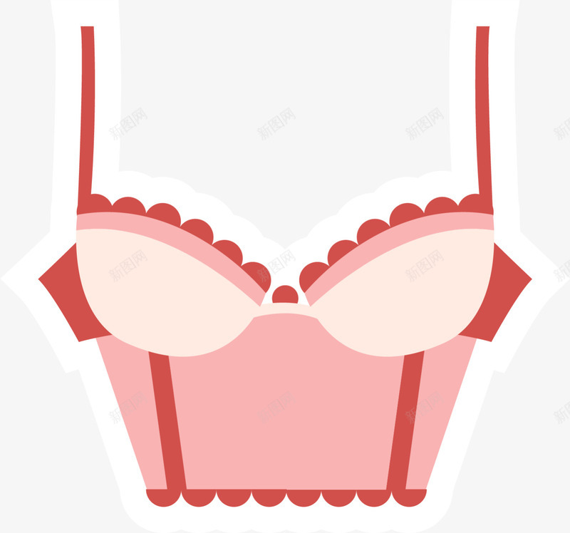 粉色花边胸衣上衣png免抠素材_新图网 https://ixintu.com 上衣 女装 文胸 服饰 胸衣 装饰图案 裹胸
