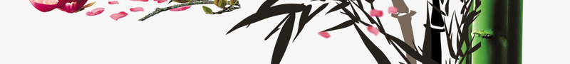 竹林听雨png免抠素材_新图网 https://ixintu.com 墨竹 水珠 河边竹林 漂浮的竹叶 简笔山水画 绿色的竹子 花朵 花瓣