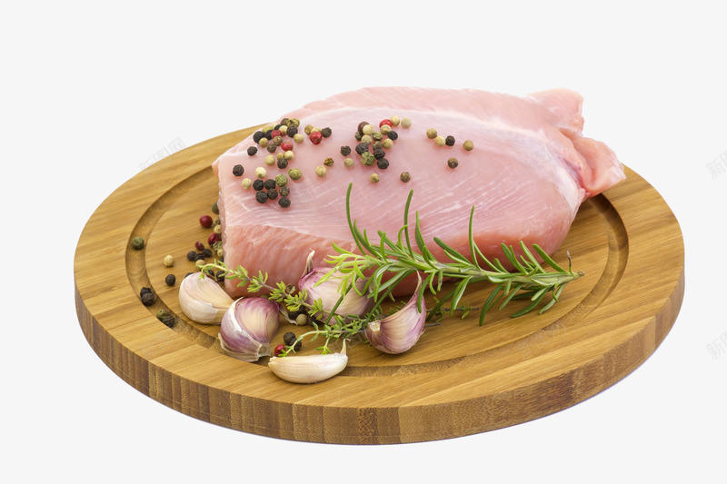 迷迭香脯肉png免抠素材_新图网 https://ixintu.com 圣诞节 实物 木板 火鸡 百里香 肉 胡椒 药草 蒜 调味品 迷迭香脯肉 鸡脯肉 麝香草