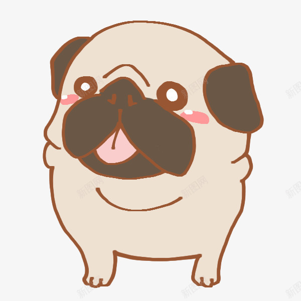憨憨的狗狗3png免抠素材_新图网 https://ixintu.com 卡哇伊 卡通 手绘 狗