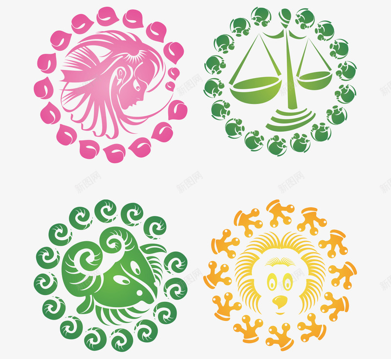 星座矢量图ai免抠素材_新图网 https://ixintu.com 十二星座12星座星座插画纹理天蝎座双鱼座处女座摩羯座狮子座射手座白羊座金牛座天枰座水瓶座巨蟹座双子座矢量素材 矢量图