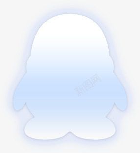 白色企鹅剪影背景图标png_新图网 https://ixintu.com 企鹅 剪影 白色 背景