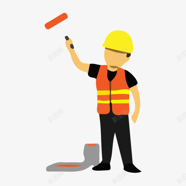 粉刷的男人场景图png免抠素材_新图网 https://ixintu.com 卡通 工人 工作的 帅气的 数字 油漆 男人 粉刷匠