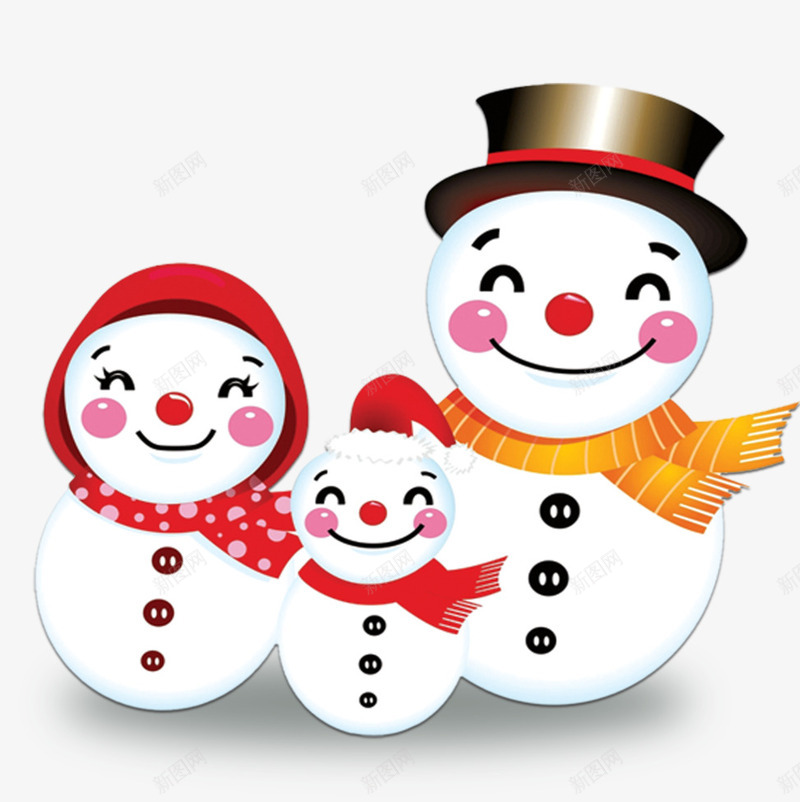 雪人图案png免抠素材_新图网 https://ixintu.com 堆雪人 白雪人 雪人 雪人图案