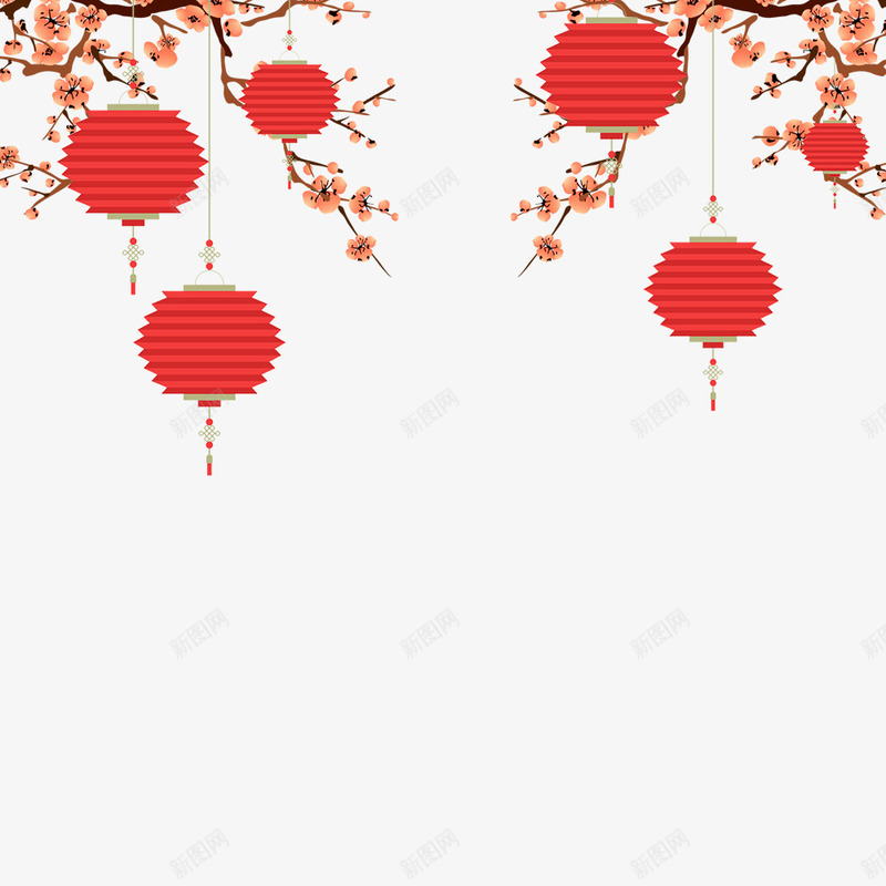 元宵节海报装饰灯笼png免抠素材_新图网 https://ixintu.com 元宵节 喜庆 春节 海报设计 海报边框 节日海报 装饰灯笼