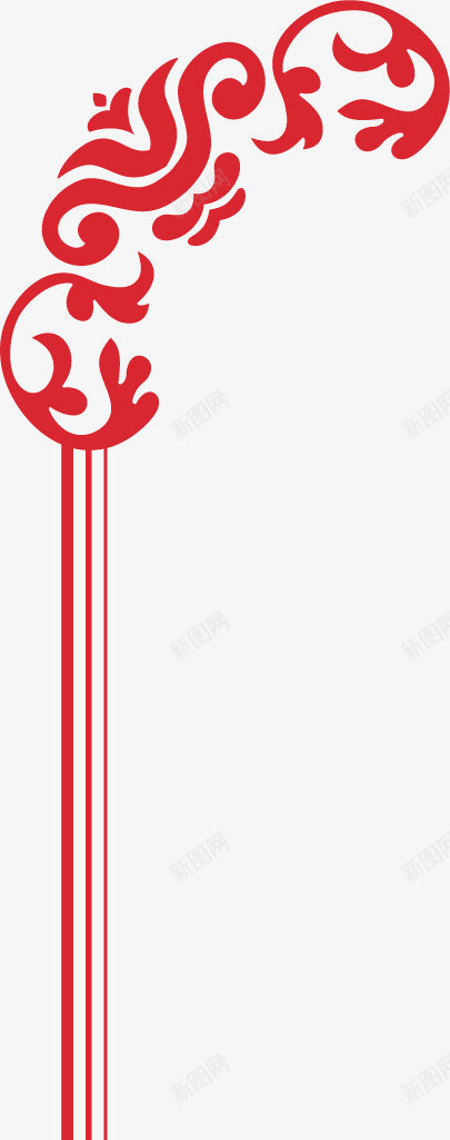 欧式的红色边条图标矢量图ai_新图网 https://ixintu.com 古典边条 欧式边条 红色边条 红色边条图标 线条 装饰边条 边条 矢量图