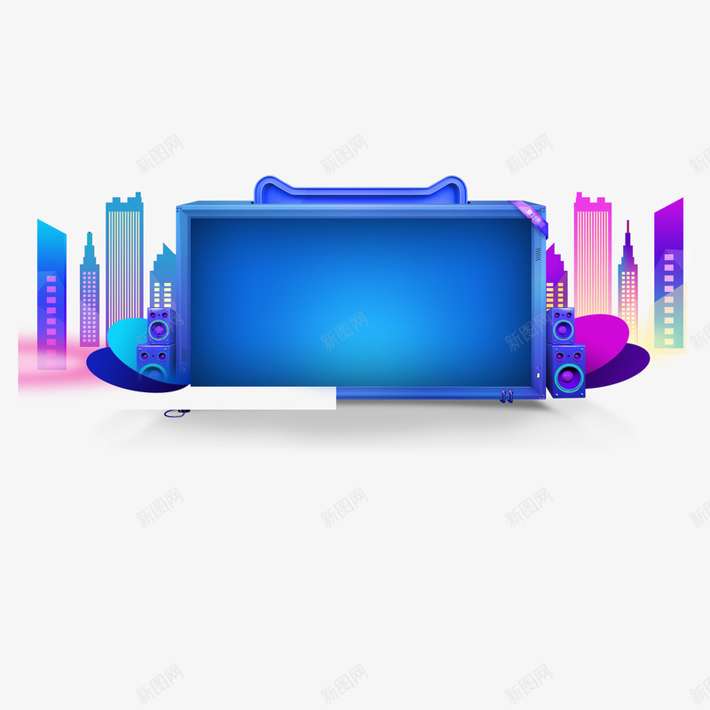 双11双12天猫海报png_新图网 https://ixintu.com C4D 免抠图 双11 双12 双十二 天猫 房子 海报 渐变 猫头 立体