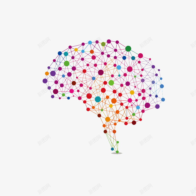 财税网网状大脑形状科技感png免抠素材_新图网 https://ixintu.com 几何 彩色 漂浮 漂浮物 漂浮素材 现代 科技 科技漂浮物 网状