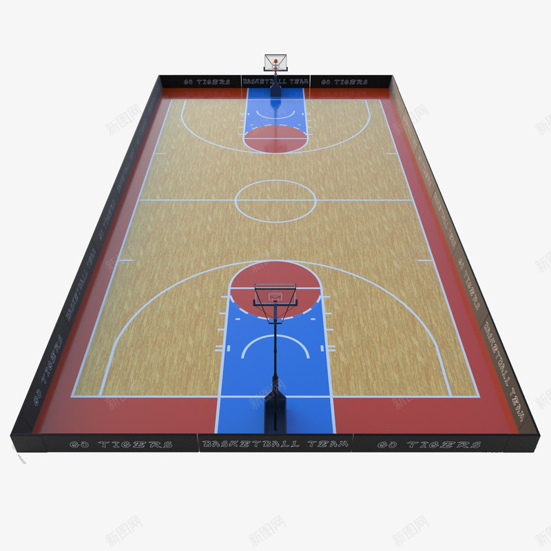 红蓝木制篮球场地png免抠素材_新图网 https://ixintu.com 木制 棕色 棕色篮球场地 篮球 篮球场地 红蓝木制篮球场地