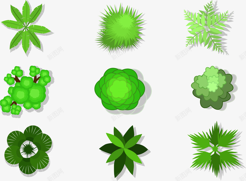 花园草坪植物矢量图ai免抠素材_新图网 https://ixintu.com 花园 草坪 矢量图
