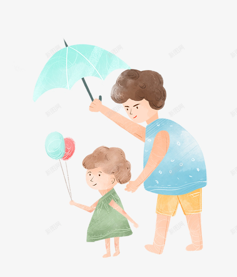 母亲节感恩有你手绘插画psd免抠素材_新图网 https://ixintu.com 伟大的母爱 感恩有你 感恩母亲节 慈母 手绘插画 母亲节 母爱