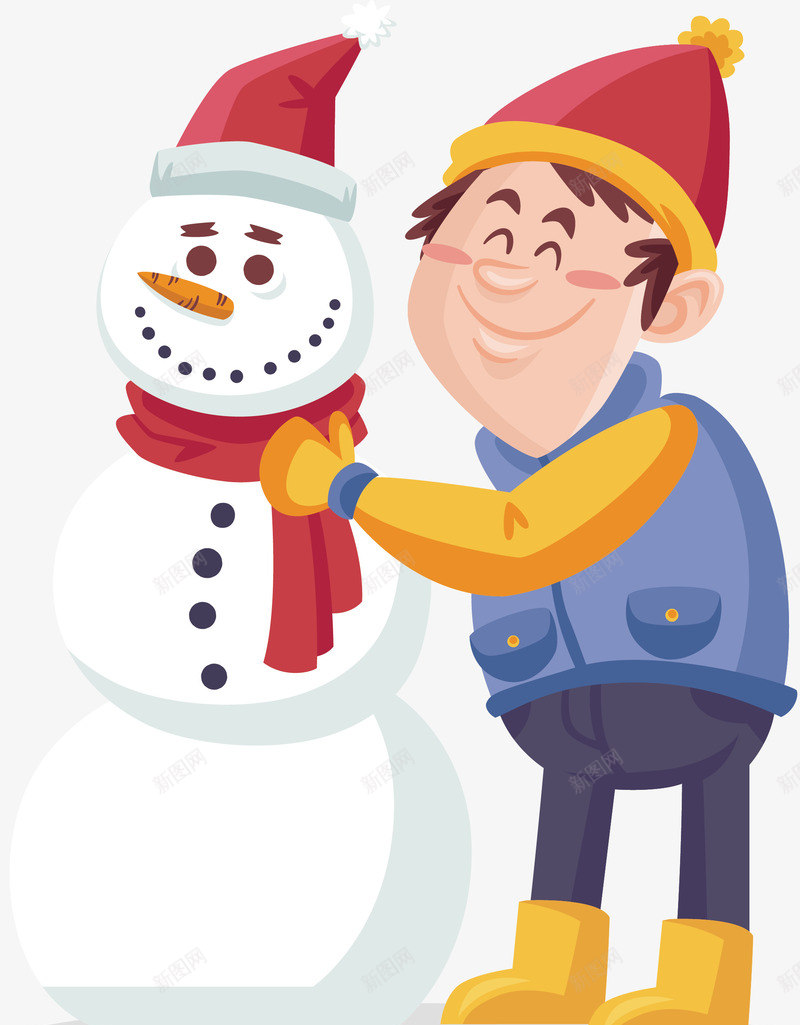 跟雪人合照png免抠素材_新图网 https://ixintu.com merryChristma merryChristmas 合照 圣诞节 圣诞雪人 矢量png 雪人
