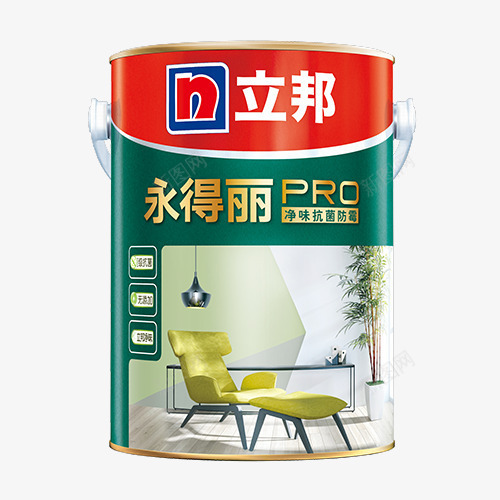 永得丽专业净味抗菌防霉png免抠素材_新图网 https://ixintu.com 乳胶漆 产品 净味环保 实物 室内清新空气 永得丽专业净味抗菌防霉 立邦漆 绿色