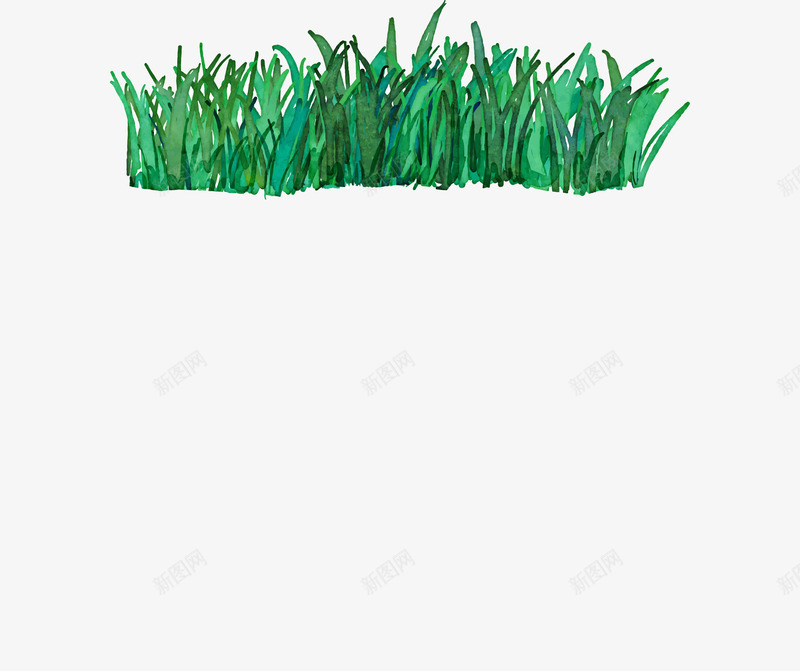 手绘草丛插画png免抠素材_新图网 https://ixintu.com 水彩草地 环保 绿色 绿草 花草 草丛