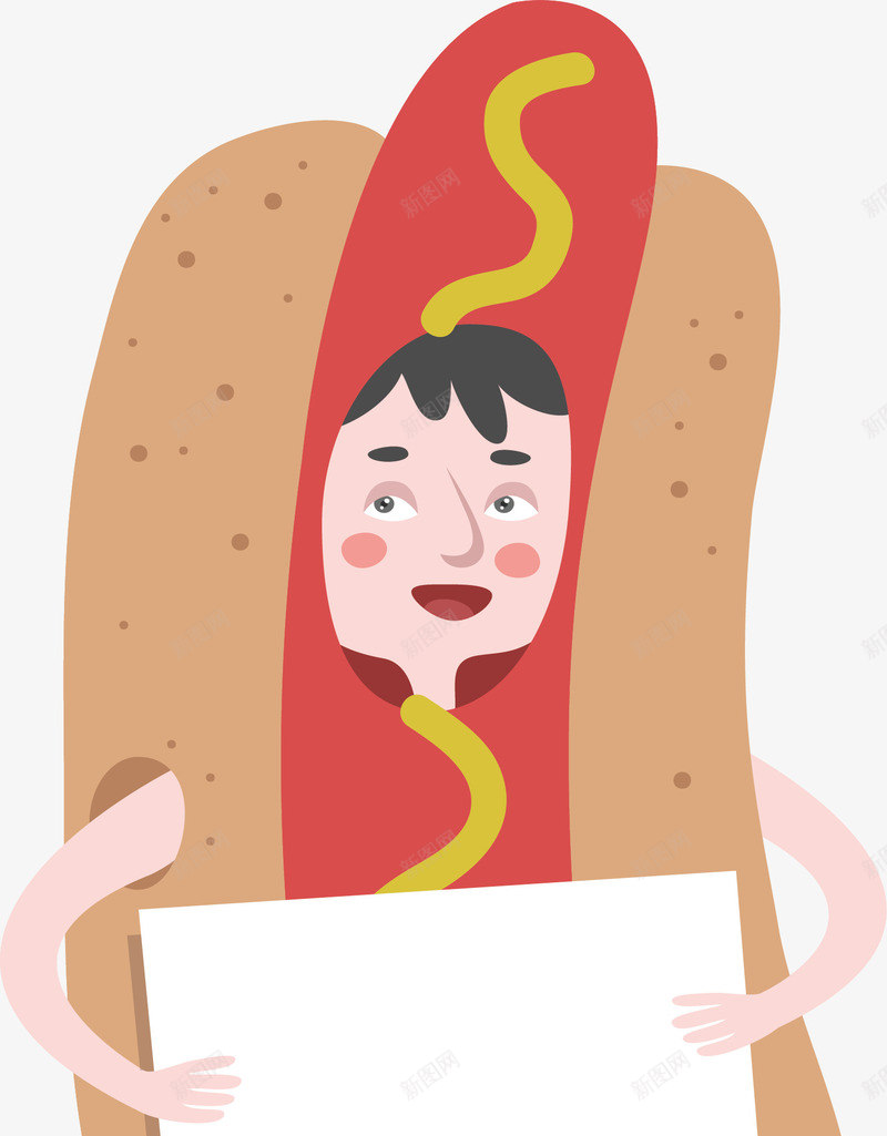 装扮热狗的人png免抠素材_新图网 https://ixintu.com 热狗 玩偶 玩偶人 矢量png