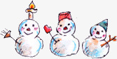 创意手绘水彩圣诞节元素雪人png免抠素材_新图网 https://ixintu.com 元素 创意 圣诞节 水彩 雪人