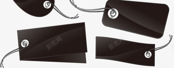 黑色吊牌与贴纸png免抠素材_新图网 https://ixintu.com new tag 卷角 吊牌 挂牌 标签 矢量素材 素材 纸张 贴纸 黑色 黑色素材