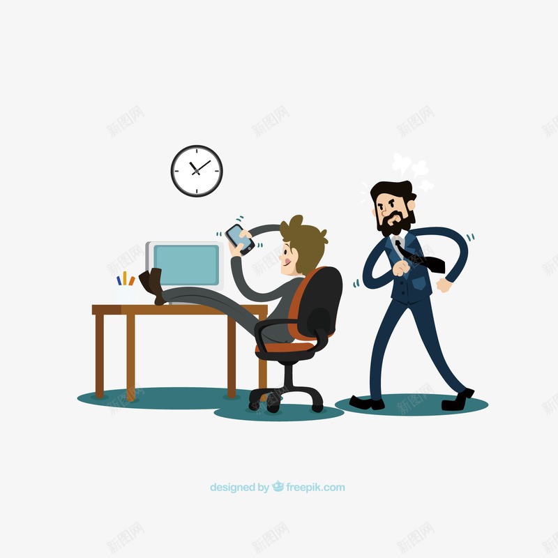 加班工作png免抠素材_新图网 https://ixintu.com 上网 办公 加班 扁平化