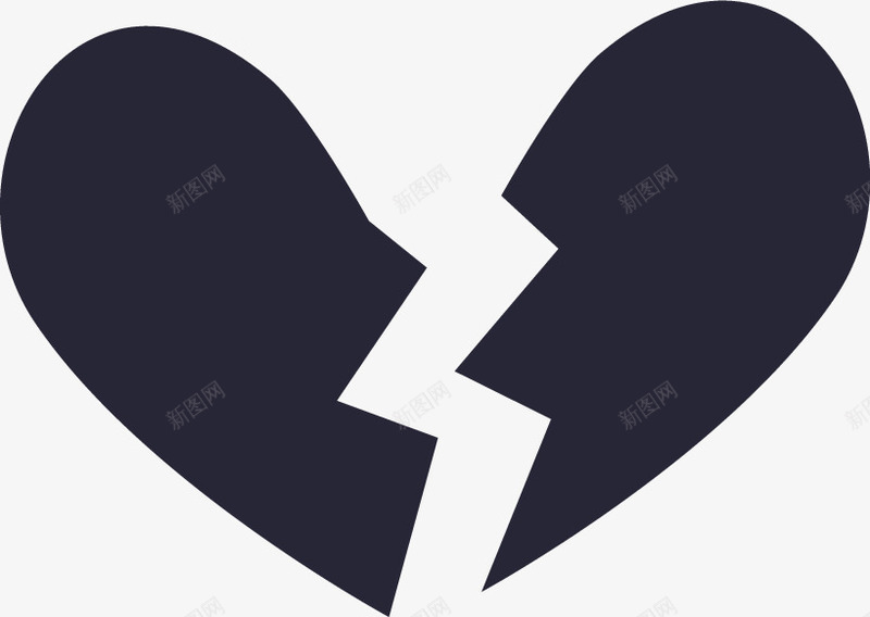 破碎的心png免抠素材_新图网 https://ixintu.com 破碎的心
