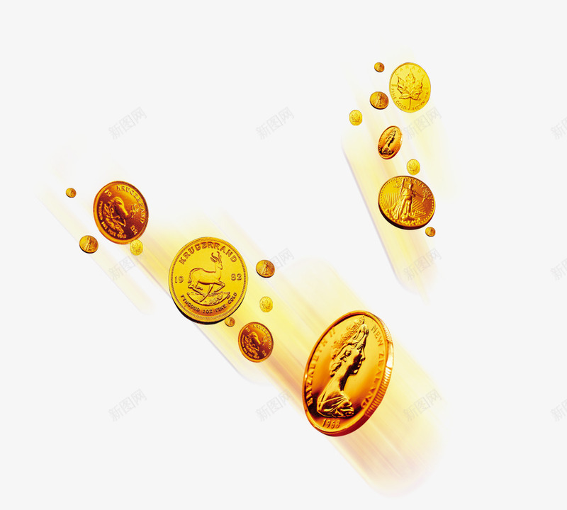 金币金融市场png免抠素材_新图网 https://ixintu.com 漂浮的金币 黄金元宝
