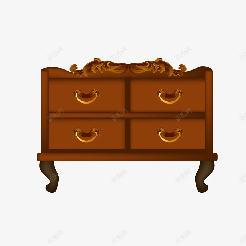 家居模型木箱png免抠素材_新图网 https://ixintu.com 复古 家具 家私 木头 椅子 箱子