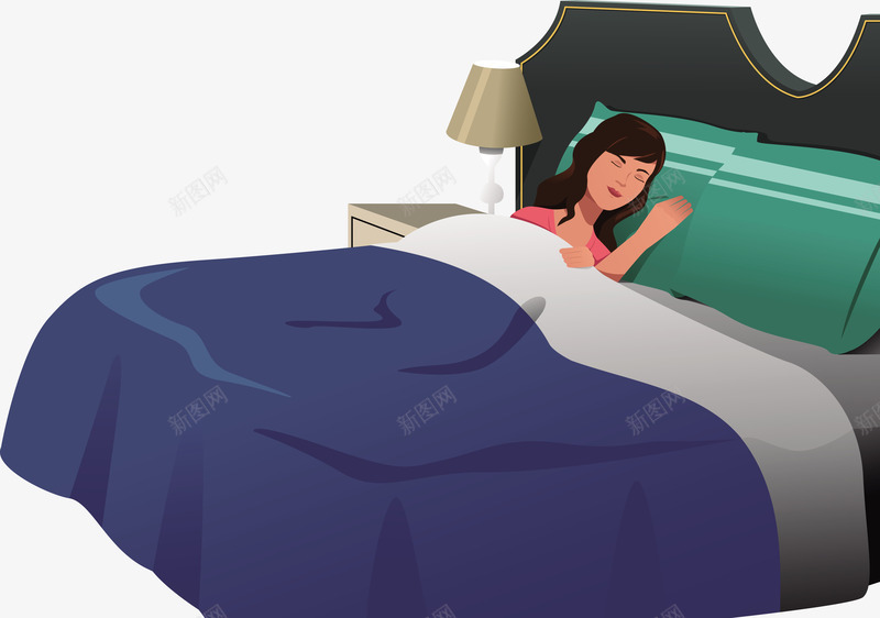 一个正在睡觉的女士矢量图eps免抠素材_新图网 https://ixintu.com 女士PNG 正在睡觉 睡觉 睡觉的女士 蓝色 蓝色被子 矢量图
