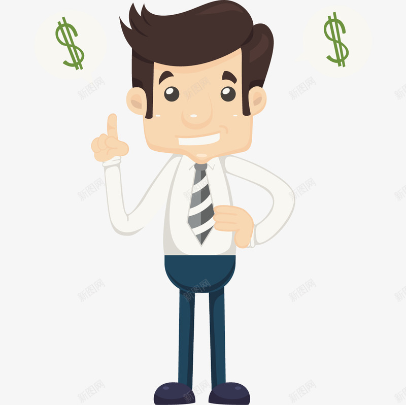 卡通金融办公人物png免抠素材_新图网 https://ixintu.com 人物 卡通人物 商务 男人 男士 男孩 男性 金融