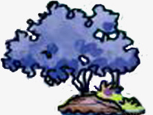 手绘蓝色大树景观png免抠素材_新图网 https://ixintu.com 大树 景观 蓝色