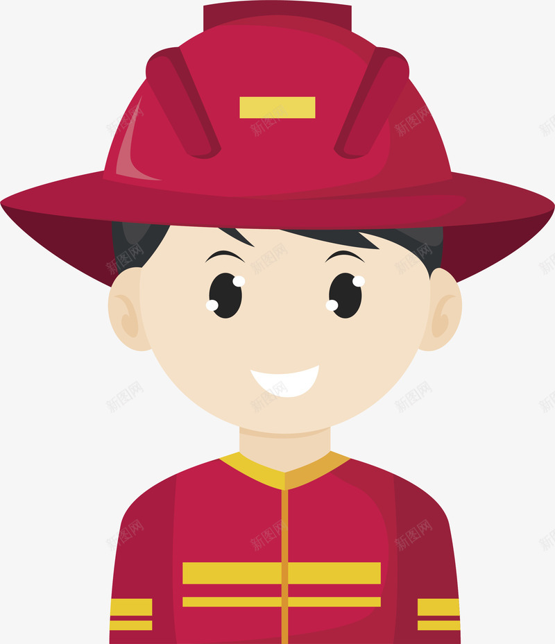 红色制服的消防员png免抠素材_新图网 https://ixintu.com 救火英雄 消防员 火警 矢量png 红色制服