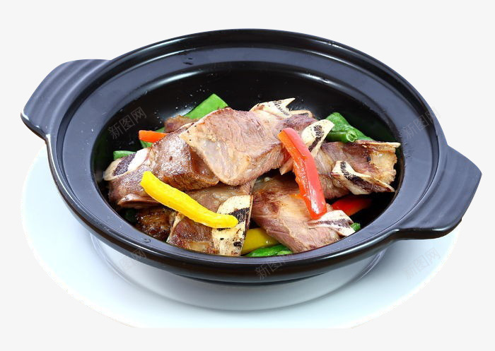 黑椒干煸牛仔骨png免抠素材_新图网 https://ixintu.com 产品实物 牛仔骨 美味 菜肴 黑椒