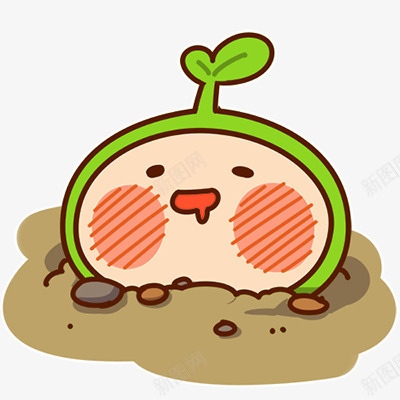 出土绿色小草卡通png免抠素材_新图网 https://ixintu.com 出土 卡通 绿色