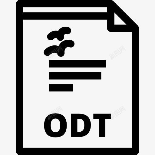 ODT图标png_新图网 https://ixintu.com ODT ODT文件格式 ODT格式的文件 打开文件 打开的文档中的文本 接口 文件和文件夹