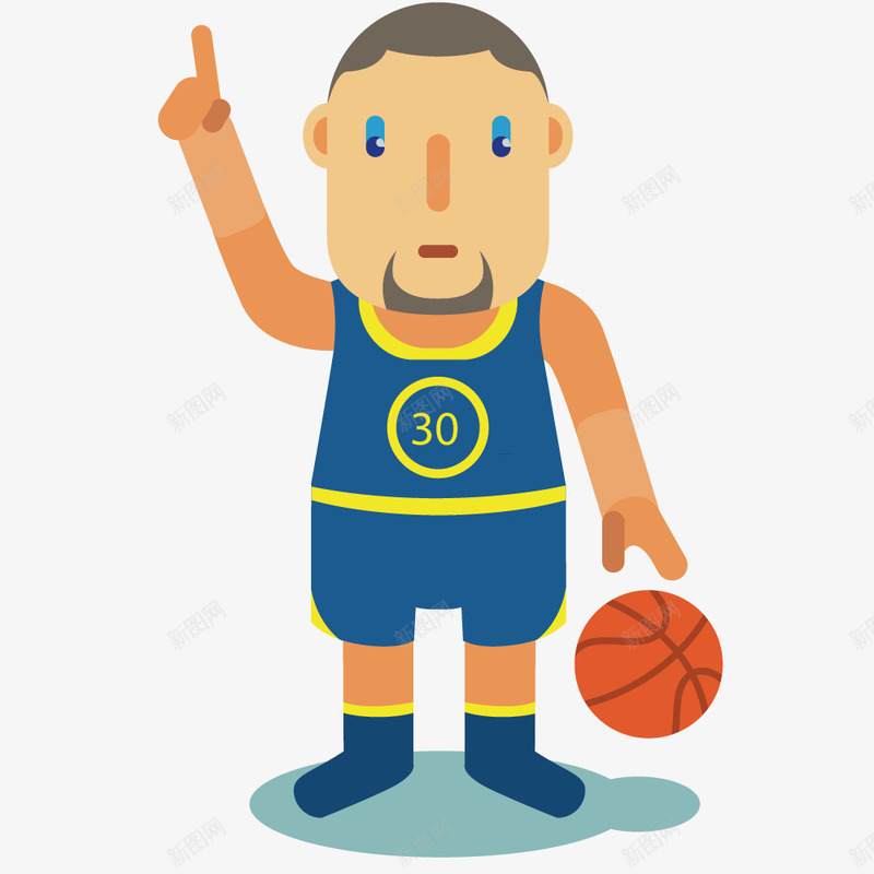 蓝色运动服篮球队员png免抠素材_新图网 https://ixintu.com 比赛 篮球员 蓝色运动服 运动
