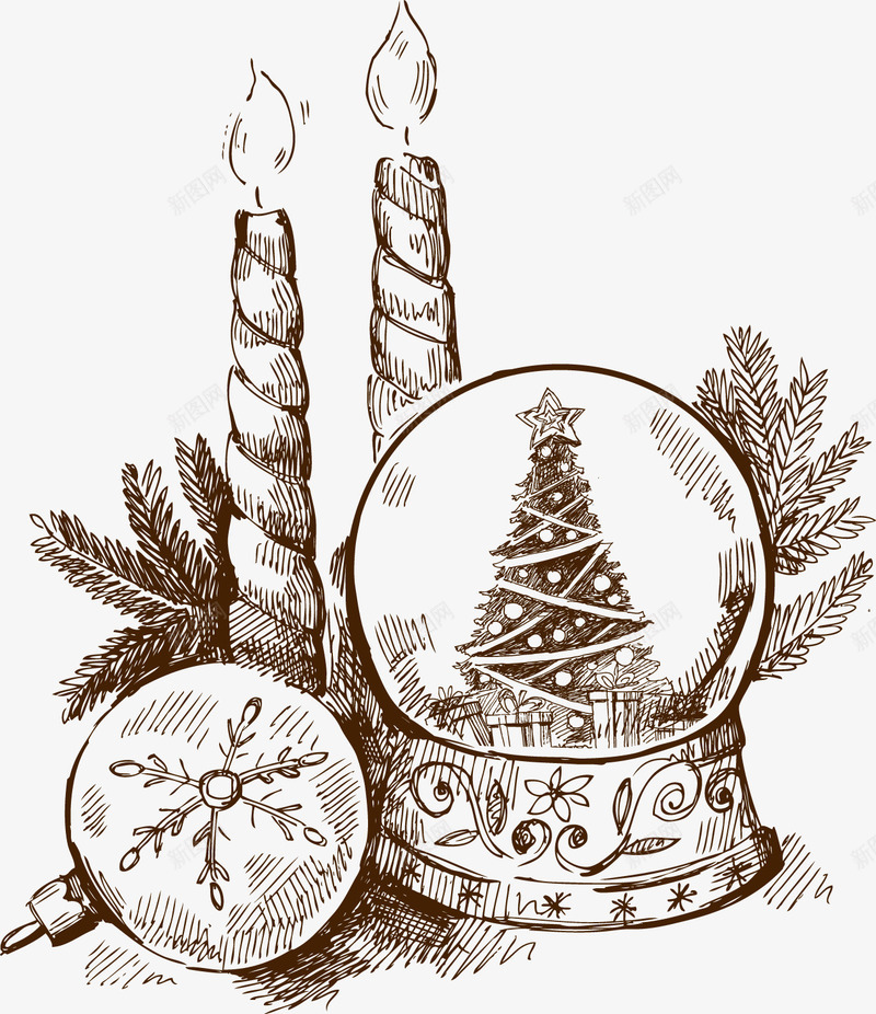 圣诞雪花球png免抠素材_新图网 https://ixintu.com 圣诞矢量 圣诞节 圣诞装饰 圣诞雪花球 矢量圣诞元素 矢量装饰球 雪花